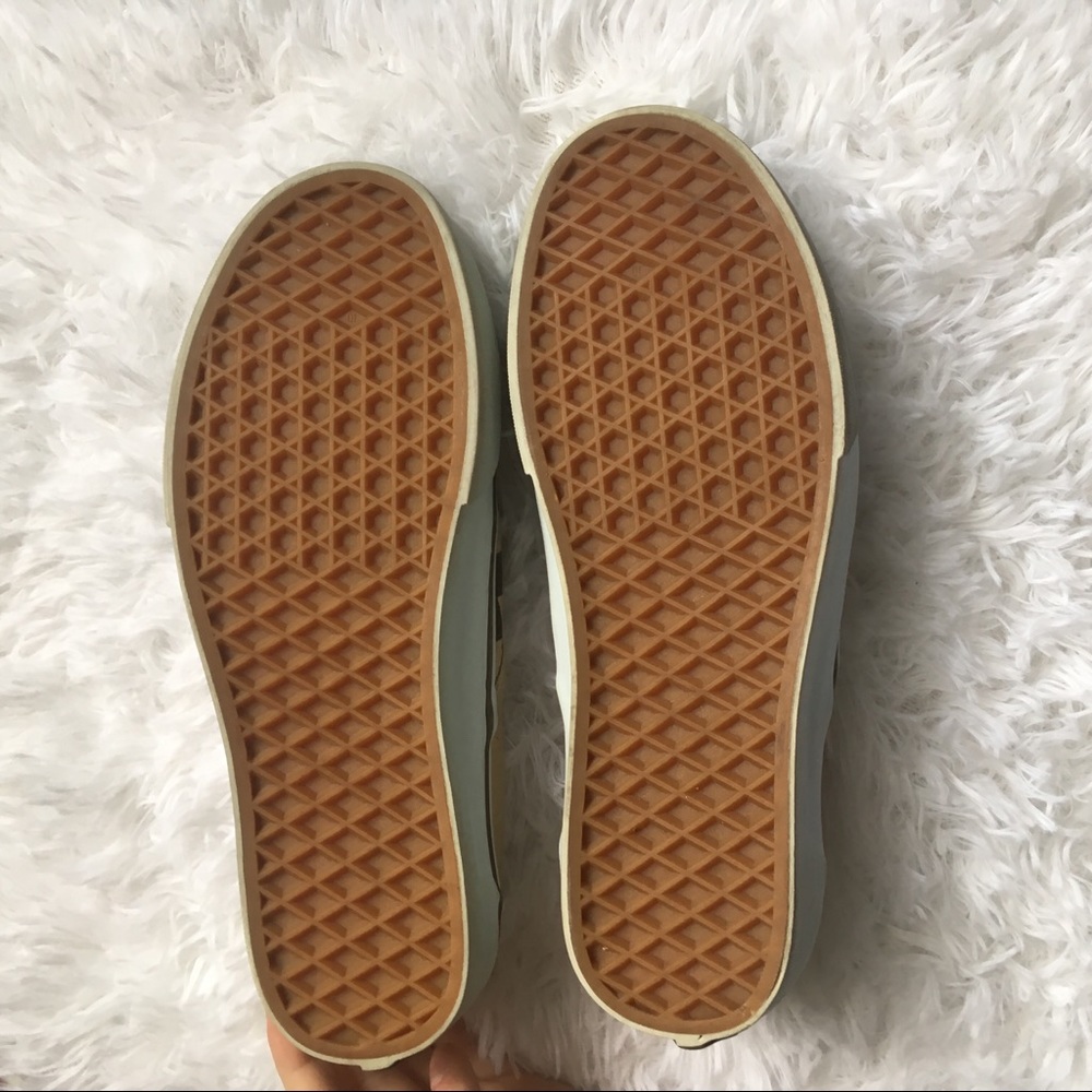 Vans Slip On Brown and Tan Checkerboard Shoes - Picture 3 of 6